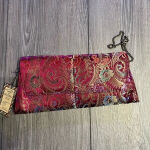 Beautiful Red and Gold Patterned Clutch